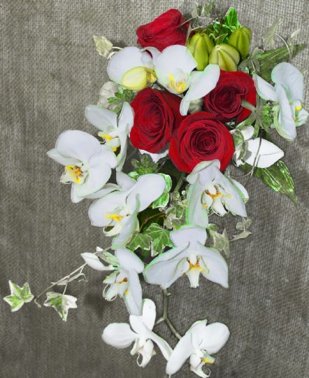 Ramos novia con orquideas y rosas. Flores boda Zamora